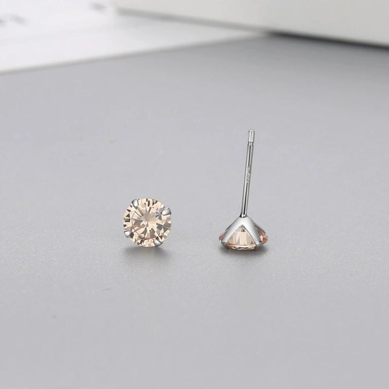 

Серьги-гвоздики из муассанита цвета D 0,5-1 карат для женщин и девочек, сверкающие серьги для пирсинга из стерлингового серебра 925 пробы, ювелирные изделия 8mm