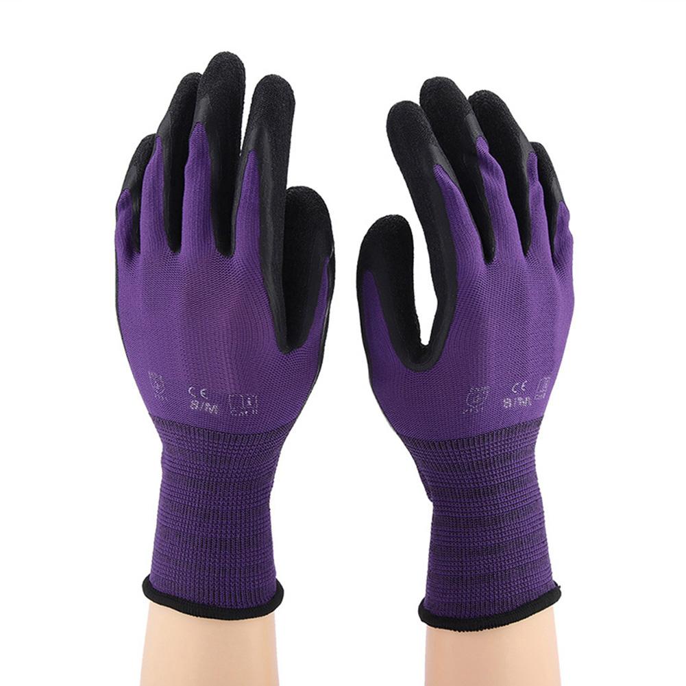 Gardening Work Labor Glove Nylon Nitrile Latex Grip Wear Resistant Gloves