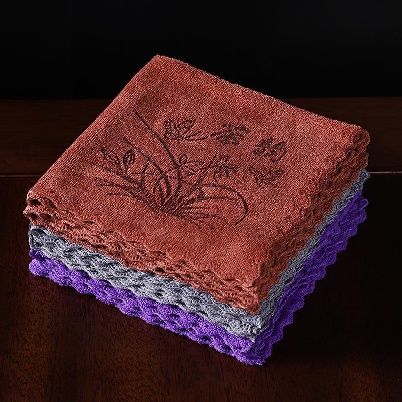 Prémiová absorpční utěrka na kung-fu čaj - Zesílená utěrka na čištění čajového stolku ve stylu zen