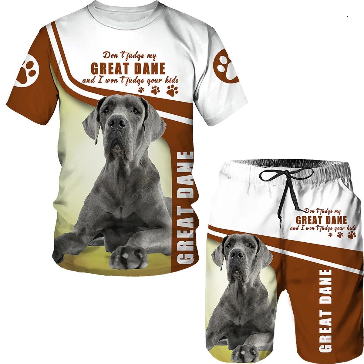 

Забавная футболка с 3D принтом собак Pitbull, мужской спортивный костюм, футболка, шорты, мужская одежда с рисунком немецкой овчарки, футболки/костюмы с круглым вырезом 6XL