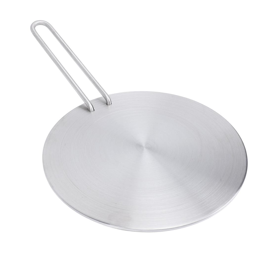 Stainless Steel Heat Diffuser Converter with Detachable Handle Round Induction Adapter Plate for Gas Stove Glass Cooktop