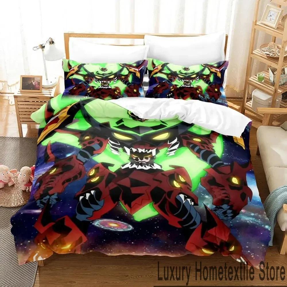 Anime Tengen Toppa Gurren Lagann Bedding Set Duvet Cover Bed Set Quilt Cover Pillowcase Comforter King Queen Size Boys Adult