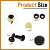 4 Set Black Anti Theft License Plate Screws Kits, Rustproof Stainless Steel Car Tag Plate Mounting Hardware, M6 (1/4") Tamper Proof Screws for Front
