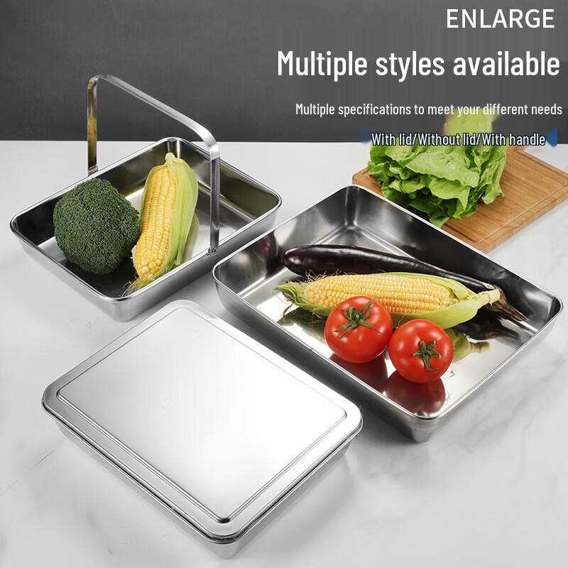 Japanese Style 316 Stainless Steel Rectangular Baking Tray