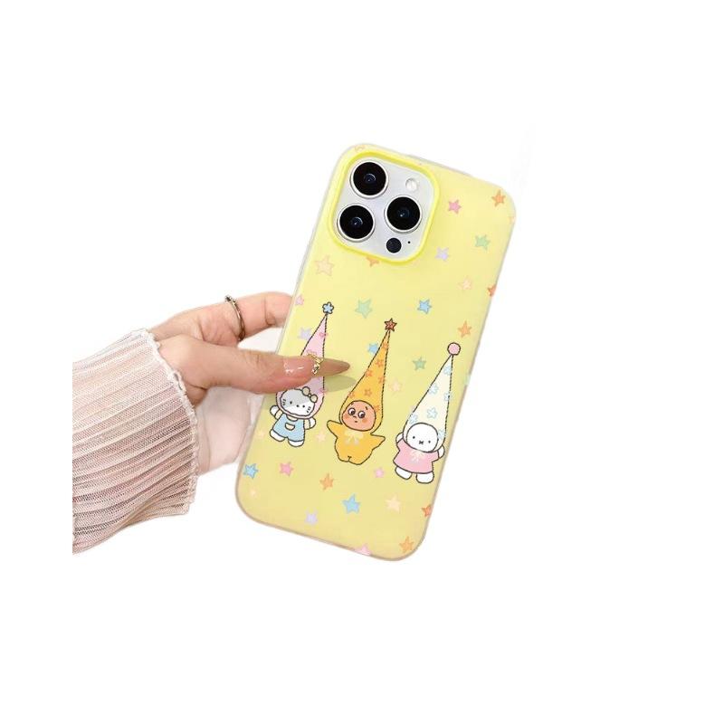 Jelly 2-in-1 Mobile Phone Case Is Suitable for Apple 17promax Cartoon Simple 14 15 16 Hard Case 16Pro.