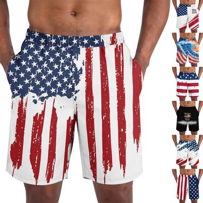 Men's Loose and Casual Flag-printed Shorts
