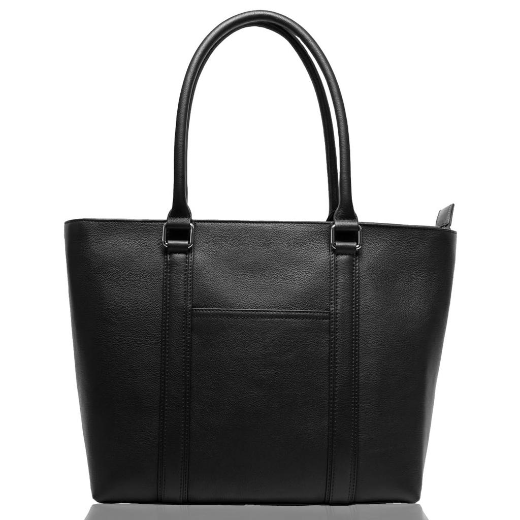 Limited Brand Tote Bag Business Tote Business Bag Cowhide Leather Compatible with A4 PC Storage Large Capacity Top Zipper Commuting To School or