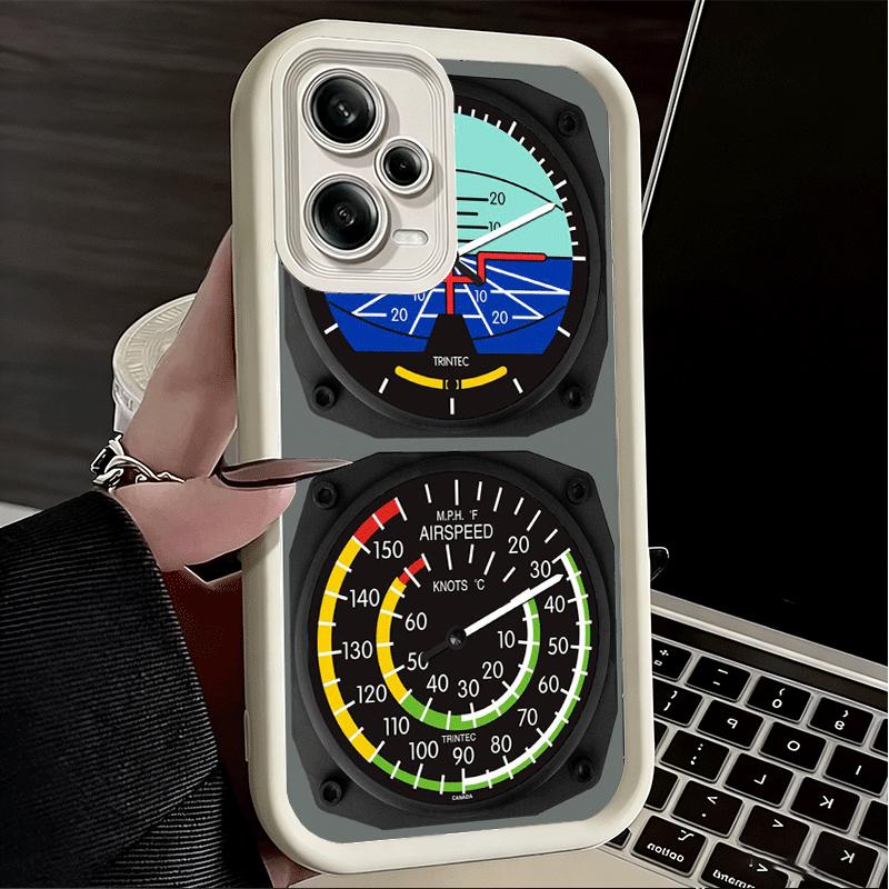 Phone Case for Xiaomi Redmi Note 15 14 13 Pro Plus Aircraft Instrument Cockpit Radar Shell 12S 11 11S 11T 5G 14S Soft Silicone F