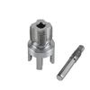 Water Pipe Inner Hole Opener Universal Water Pipe Tappings Tool Electric Drill Hexagonal Opener,1/2'' 3/4''