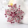 Delicate Rhinestone Bauhinia Flower Women's Brooch Pin Party Girls Clothing Ornament Accessories Gifts