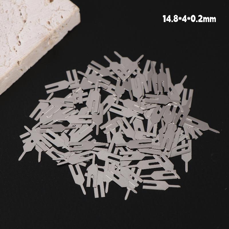 100Pcs Stainless Steel Battery Spot Welding Pads Positive And Negative Pole Connection Pads Battery Pins