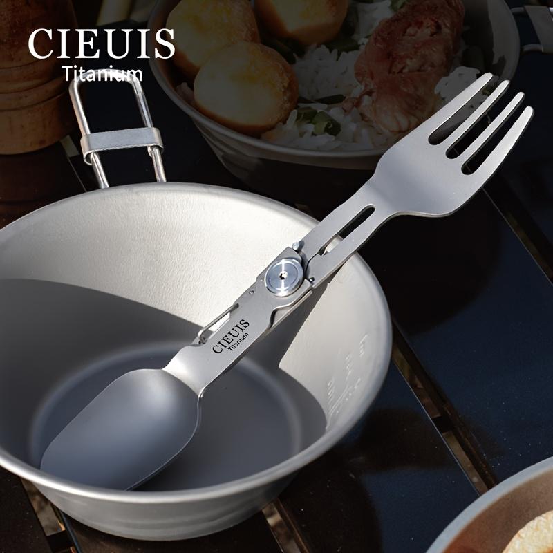 Pure Titanium Tableware Set Outdoor Household Knife and Fork Spoon Chopsticks Travel Camping Portable Knife Fork Cooking Supplie