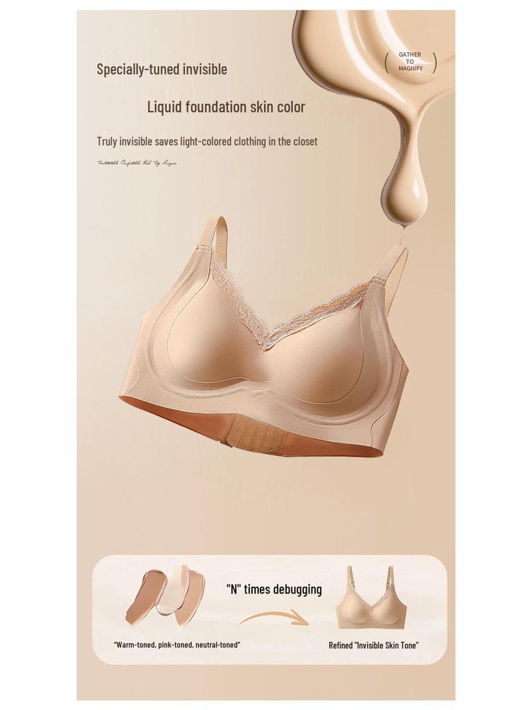 Seamless Push-Up Bra for Small Busts: Anti-Sagging, Wire-Free, Adjustable Shapewear, Soft Support