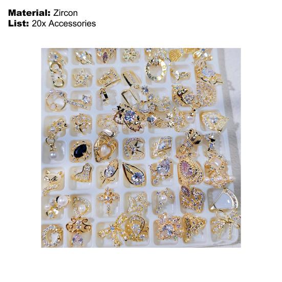 Eco-friendly Nail Decorations Glitter Zircon 3D Effect