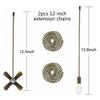 2 buc Pandantiv Metal Extensie 30CM Pentru Plafon 2 buc Lumini de Plafon 2X Nou