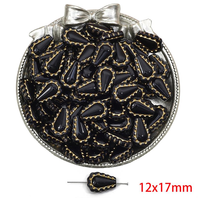 

Акриловые бусины Барокко Ретро Золотые в форме цветка Плоские круглые бусины для изготовления ювелирных изделий DIY браслеты ожерелье 12x17mm 40pcs