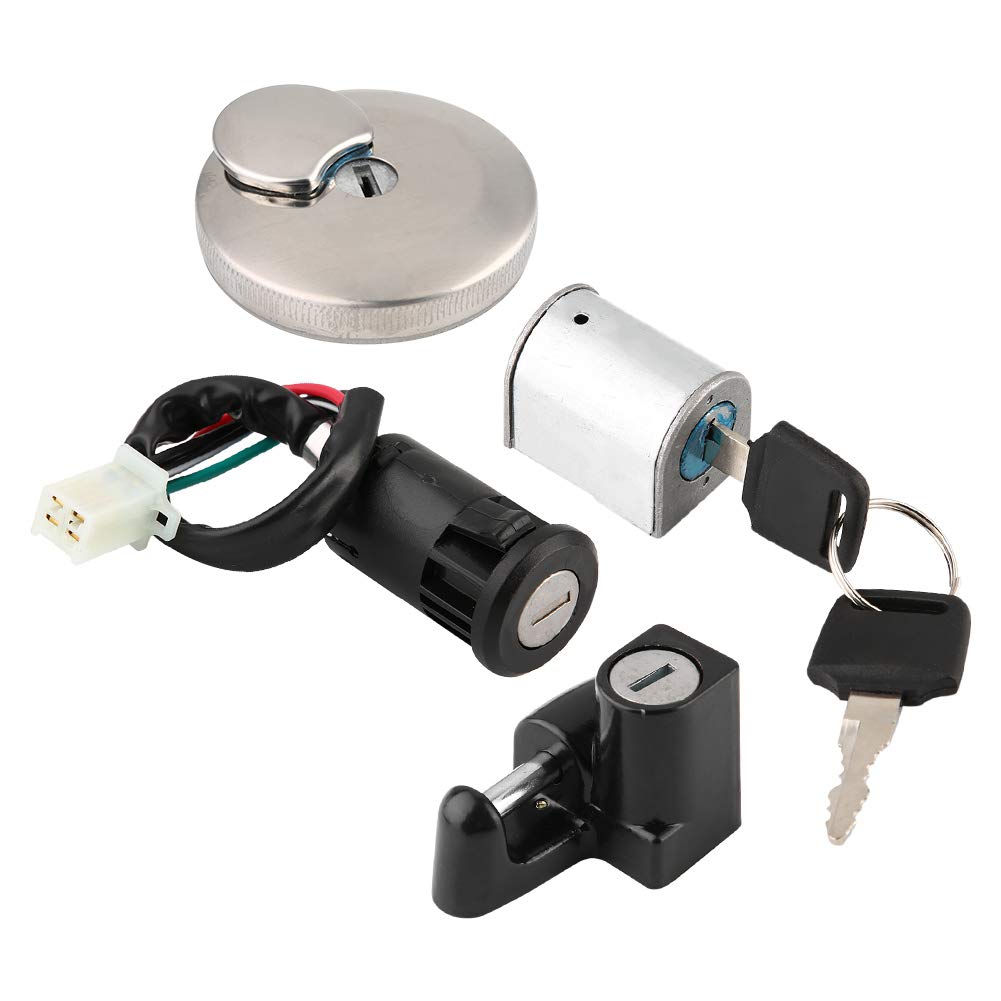 Helmet Lock, Ignition Lock, Lock + Key Set, Motorcycle Ignition Lock, ABS + Aluminum