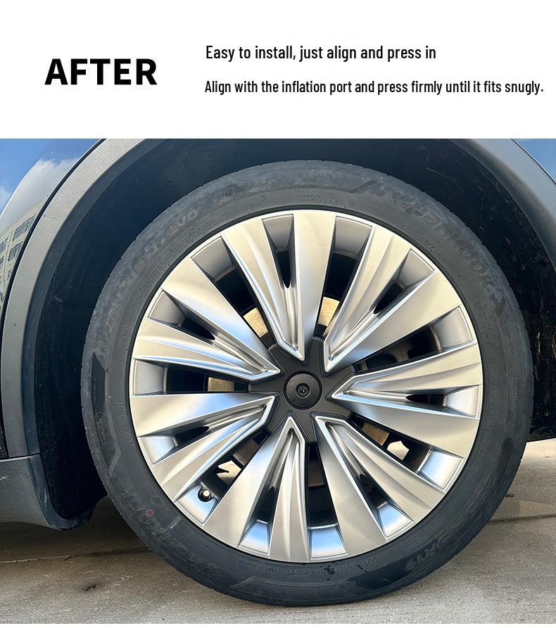 2019-2024 Model Y 34th Gen 19'' Wheel Covers, Full Edge Protection, Anti-Scratch Design