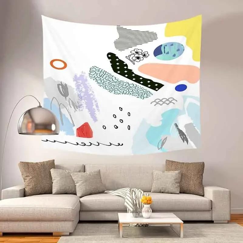 Home Wall Decoration Tapestry Abstract Pattern Hanging Cloth Office Living Room Tapestry