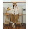 2026 Spring Japanese Retro High Waist A-line Midi Skirt for Women