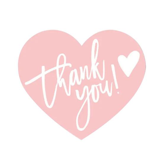 Yousheng 150 Pcs Love Heart Shaped Thank You Cards 2.36 X 2.76 Inch Blank Notecards Greeting Cards for Wedding Baby Shower Small Business