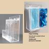 Acrylic Two Compartment Mask Dispenser Box With Hand Stand Transparent Hygiene Station