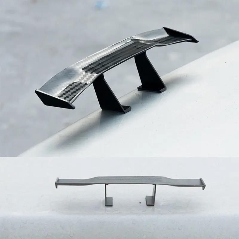 17CM Car Mini Tail Wing Carbon Fiber Look Modified Tail Wings Simple Model Auto Rear Spoiler Decoration Car Accessories