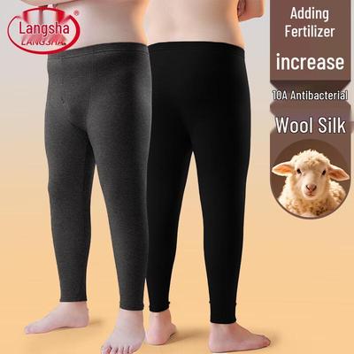 Men's Plus Size Wool Silk Thermal Underwear Bottoms