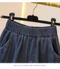 Women's Summer Retro Denim Shorts - Loose Fit, Plus Size, Slimming, Elastic Waist, Wide Leg Design