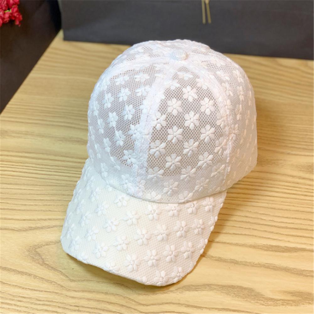 Lace FlowerThin Baseball Cap Women Summer Sunscreen Sun Hollow Hat  Breathable Sweet