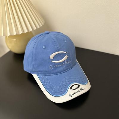Millennium Vintage Baseball Cap Unisex Couple Duckbill Hat Color Block Style Streetwear Personality Hat for Men and Women