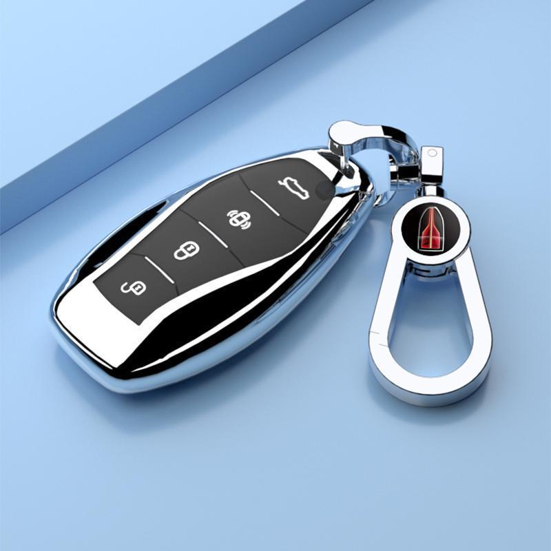 Premium HQ9 Men's Key Shell Cover for 2023 Hongqi H5 – Full Coverage with Stylish Buckle