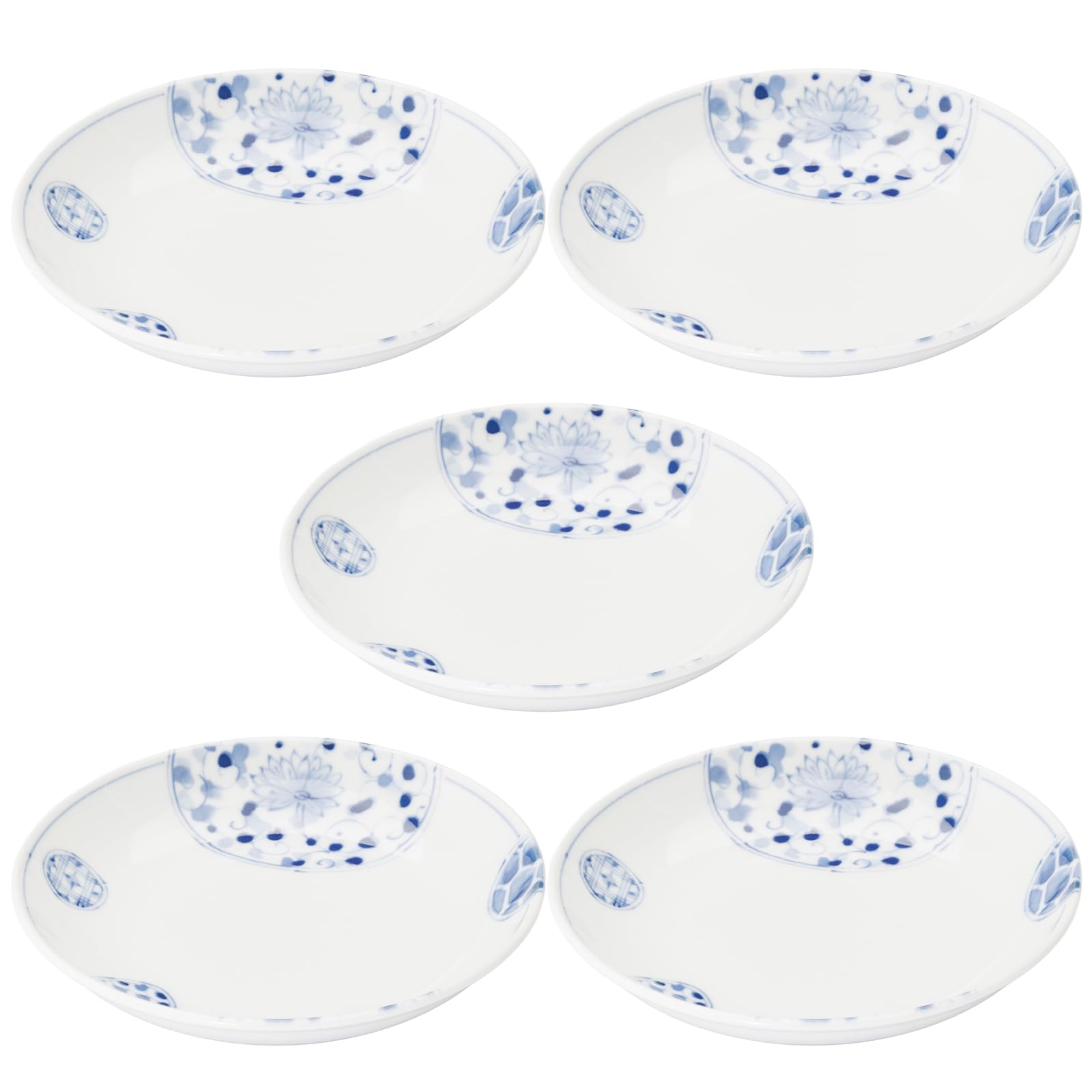 

Набор посуды Мино из 5 тарелок и пиал, примерно для микроволновой печи и посудомоечной машины, сделано в, номер продукта 564631, посуда Хана Имари , 16,5 см белый