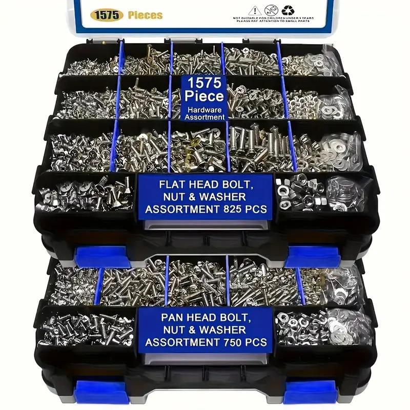 1575-teiliges Phillips-Rundkopfschrauben-Set aus 304 Edelstahl