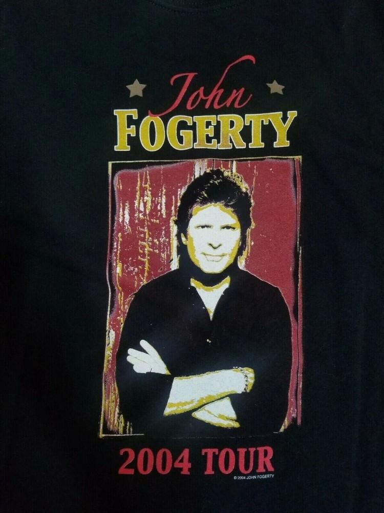 2004 JOHN FOGERTY TOUR T-Shirt Classic Black Unisex S-234XL Unisex T-Shirt XL