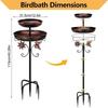 Dual-Layer Design Bird Bath Feeder Set Metal Outdoor Bird Bath New Metal Bird Bath  For Garden