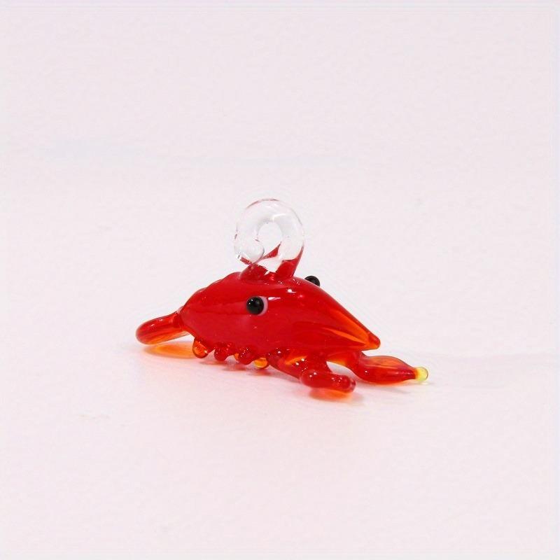 1PC Red Lobster Mini Figurine Pendant Cute Charms Crayfish Prawn Shrimp Tiny Statue Ornaments Aquarium Decor Supplies.