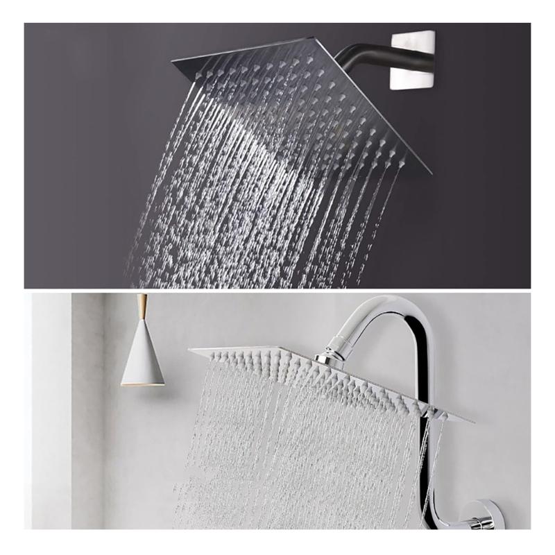 S Shape  High Rise Gooseneck Showerhead Extension Arm with Standard 1/2Inch Connection Simple Installs for Bathroom