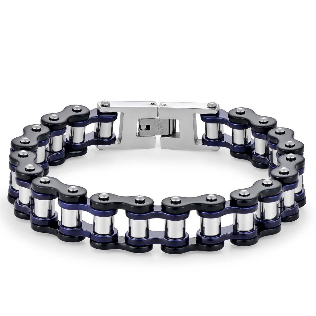 European-American Style Bicycle Chain Bracelet: Creative Rock Hip Hop Jewelry for Men & Women In Stainless Steel