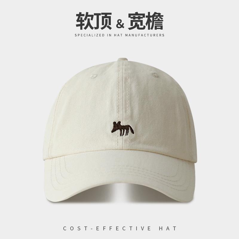Embroidered Letters Show The Face Small Peaked Cap Children'S Season Sun Protection Warm Versatile Big Head Circumference Baseball Cap