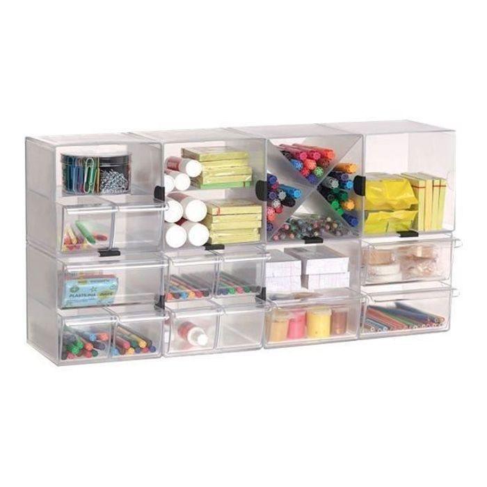 Archivo 2000 Archicubo Organisateur de bureau polystyrène (PS) cristal translucide