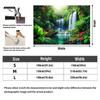2D Lush Forest Waterfall Backdrop Tropical Nature Photo Background
