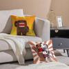 Popular Cartoon Characters Domo-kun-Fun Pillow Case Comfort Sofa Bed Silky Elegant Invisible Zipper Decorative Cushion Cover