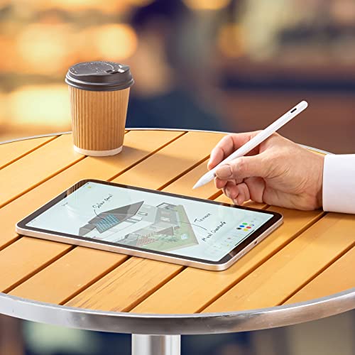 SANWA SUPPLY PDA-PEN56W Rechargeable Ultra-Fine Touch Pen for Apple iPad, Palm Rejection Compatible, White