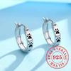 Sweet Shiny White CZ Heart Pierced Earrings for Girls  Sterling Silver Cute Pet Paw Prints Jewelry Daily Party Jewelry
