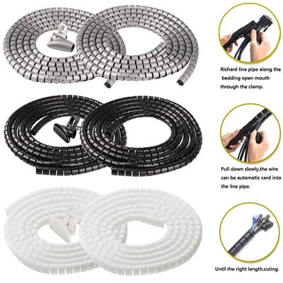 1/2 metro 8-25mm Spiraline per Cavi Raccogli Cavi Fascia per Cavi Tubo Avvolgicavo Manicotti per Cavi