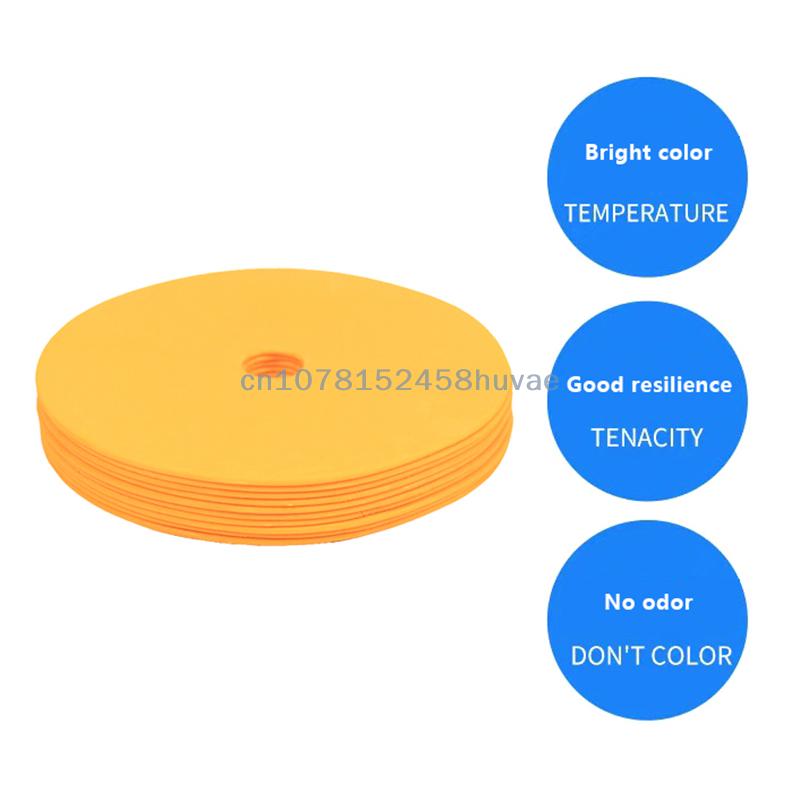 10 Pcs Soccer Flat Cones Marker Disc With Holes Landmark Pad Football Basketball Training Aids Sports Training Equipment