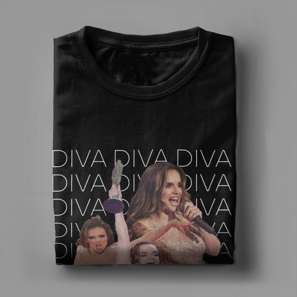 Melody Esa Diva Eurovisions 2025 Spain Apparel Unisex T Shirt 100% Cotton Tee Print Song Contest T-shirt Clothes