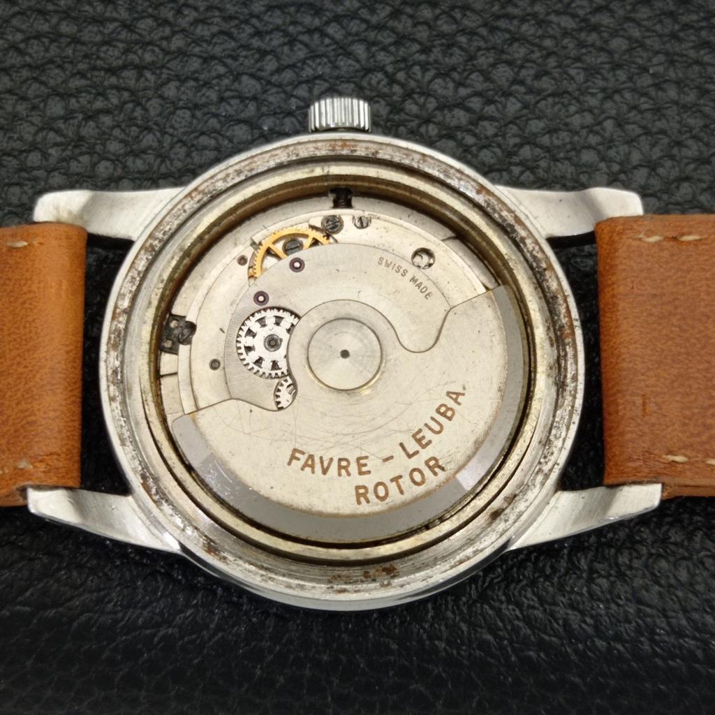 GEBRAUCHTE SCHWEIZER FAVRE LEUBA GENEVE DAYMATIC HERRENUHR MIT WEISSEM FARBIGEM ZIFFERBLATT a432154-2