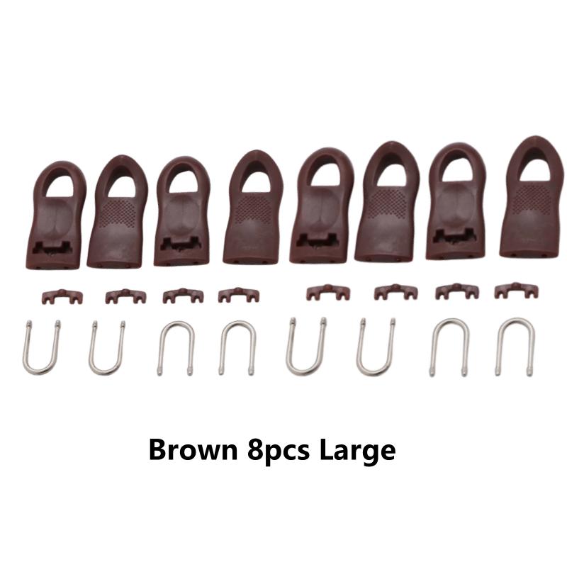 8Pcs Replacement Zipper Head Tool-free Removable Zipper Puller for Luggage Schoolbag End Fit Rope Tag Clothing Zip Fixer Broken